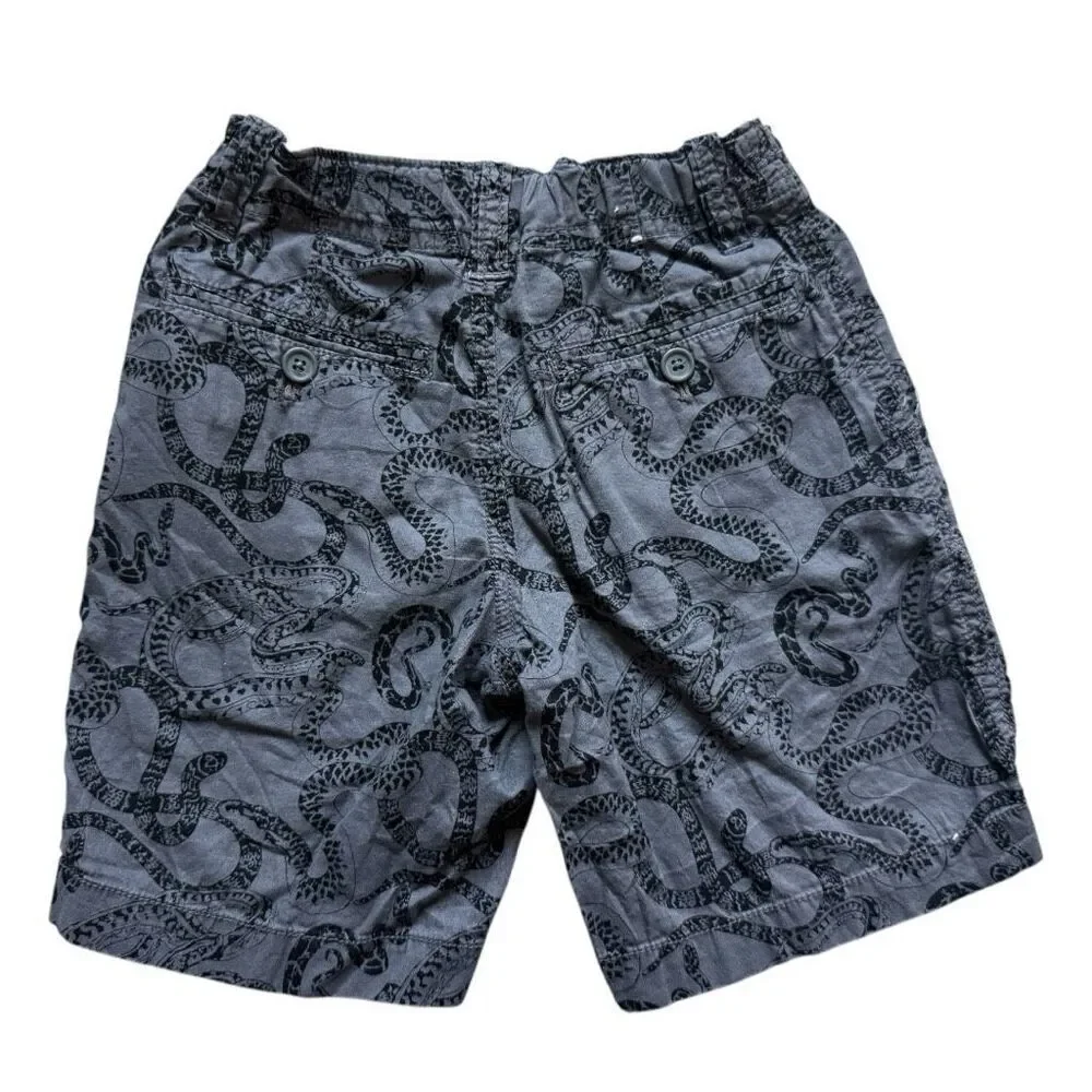 Youth Boys Pre-Vintage Gap Kids Snake Allover Print Chino Shorts - Sz 5